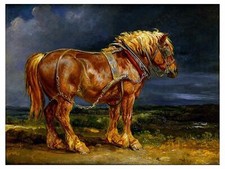 Horse J. Ward Farm Art Tile Mural Kitchen Bathroom Backsplash Marble Ceramic