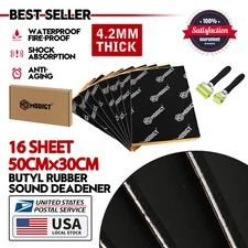 20"X12" Thermal Butyl Sound Deadener Car Hood Heat Shield Noise Insulation Mat