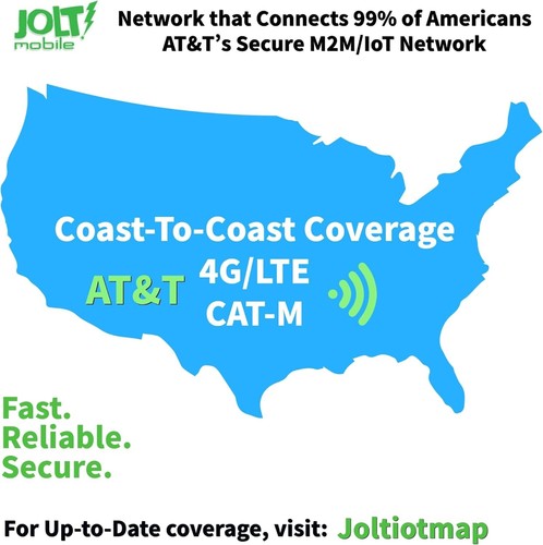 Jolt Mobile AT&T Data SIM Card |ATT 1GB 5G 4G LTE Broadband WiFi MiFi IoT Device - Zdjęcie 3 z 7