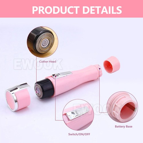 Women’s Facial Electric Shaver Hair Remover Trimmer Body Face Leg Bikini Armpit - Picture 3 of 9
