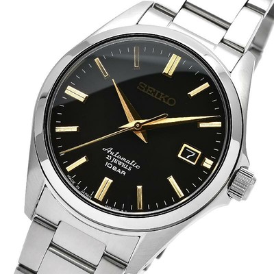 SEIKO SZSB014 Mechanical Automatic Watch Dress Line Black x Gold Dial Men's  | eBay