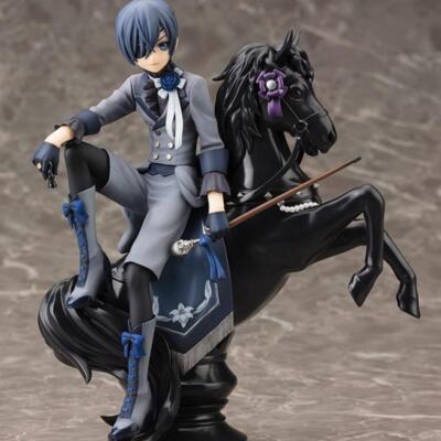 Anime Black Butler Ciel Phantomhive Horse Chess Model Figure Toy Gift