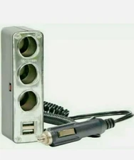12V 24 VOLT CIGAR CIGARETTE LIGHTER LEAD SPLITTER SOCKET EXTENSION CABLE CHARGER