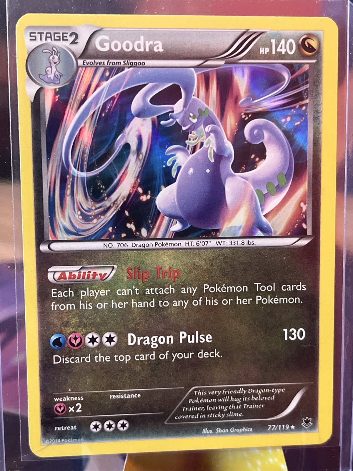 Pokémon TCG Goodra Phantom Forces 77/119 Holo Holo Rare LP