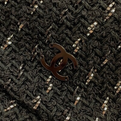 AUTH CHANEL NEWSBOY HAT HERE MARK TWEED BLACK M SIZE HEAD  display picture 3