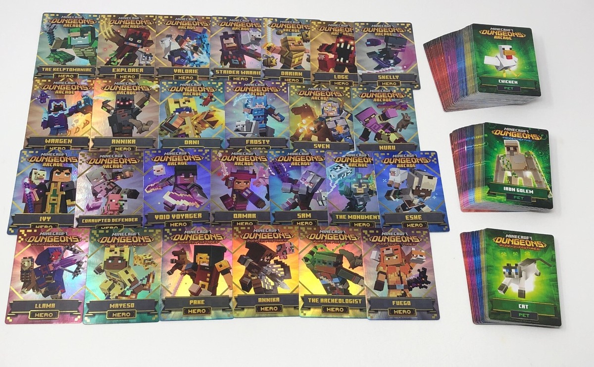 Minecraft Dungeons Arcade Cards Series 4 COMPLETE SET (#1