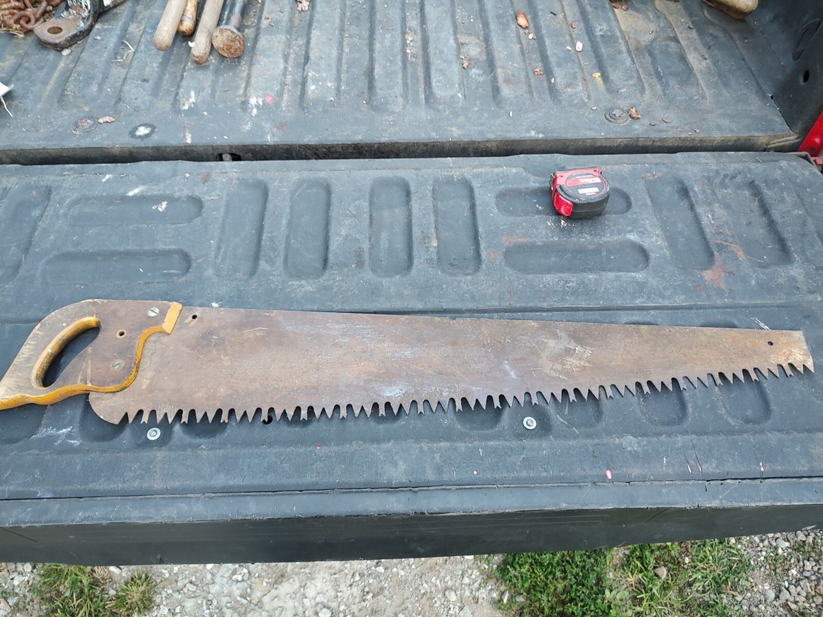 Vintage Lance Tooth Crosscut Timber Logging Hand Saw two man 41