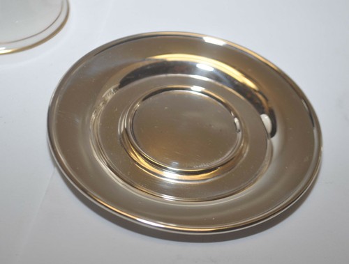 Juego de 8 portavasos Gorham A5549 Esterlina Demitasse y platillo e inserto Lenox de colección - Imagen 5 de 7