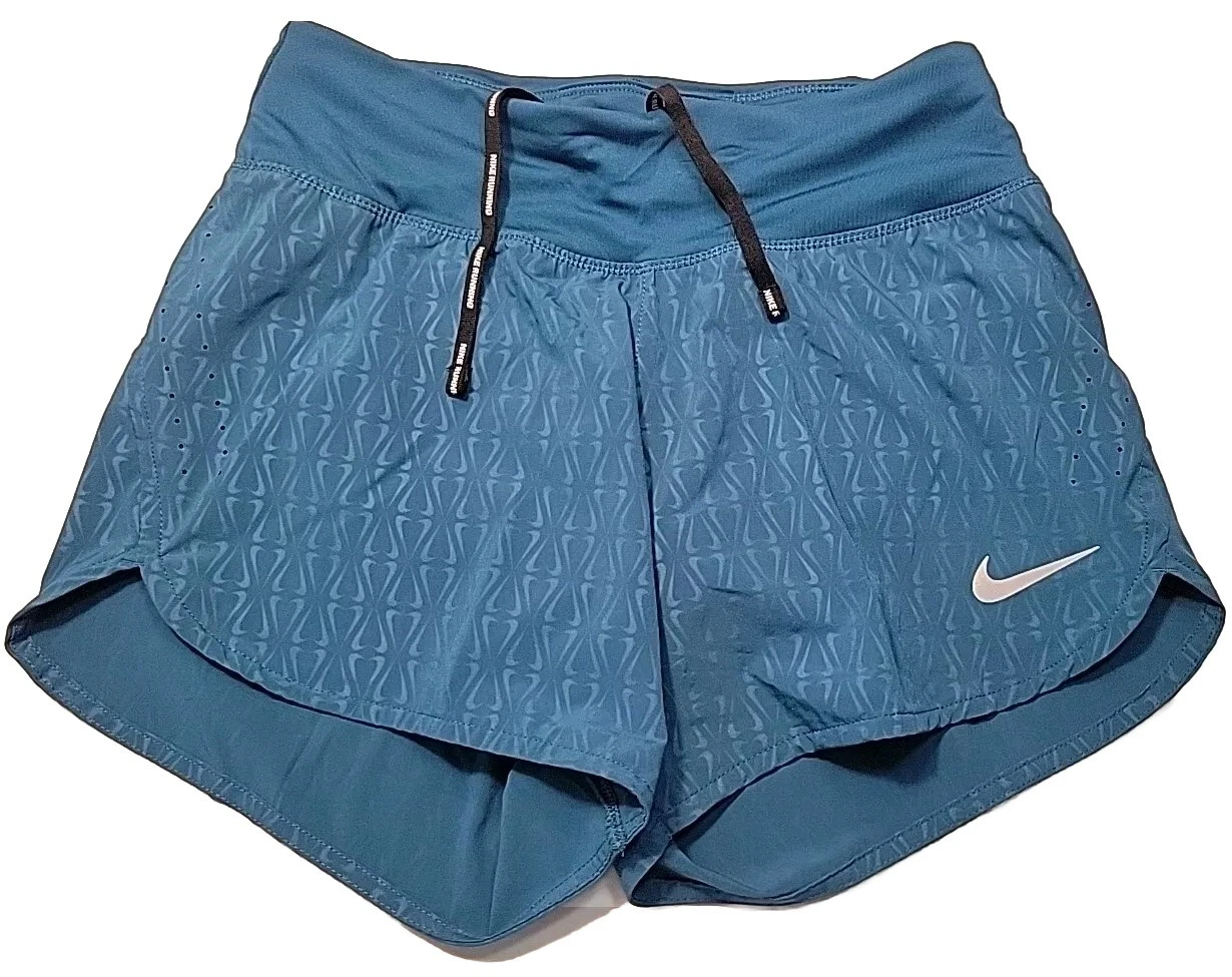 Nike Running Women’s Dri-Fit Eclipse Swoosh Love Shorts Lined DM7381-404 Small