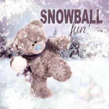 Carte de voeux de Noël 3D boule de neige holographique fun me to you bear ouverte neuf cadeau