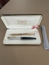 Cross 14KT Gold Filled Ball Point Pen and Pencil Set With Case Made in USA