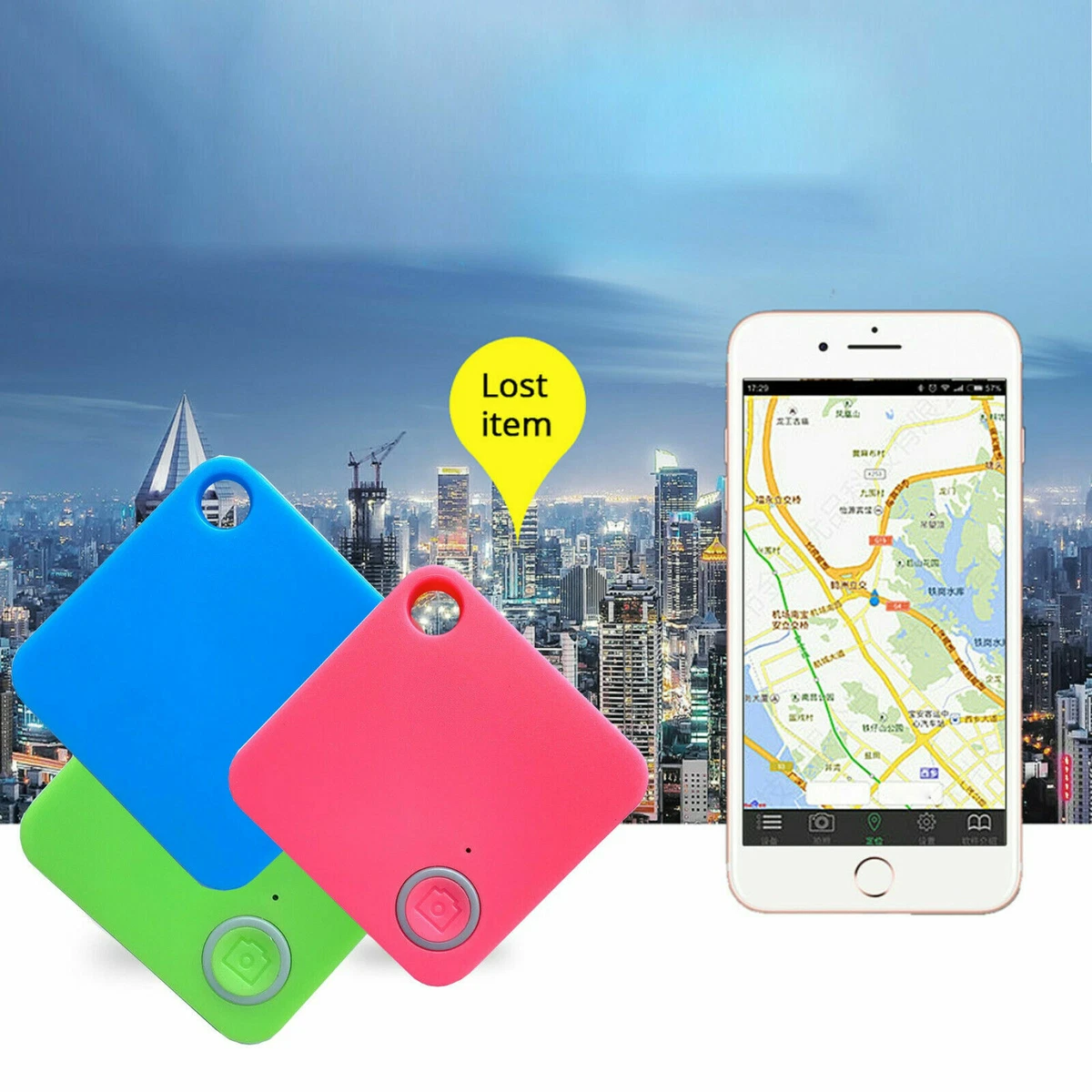 Phone Dog Flat Mini Gps Waterproof Device Tracker App For Kids Car Key  Locator