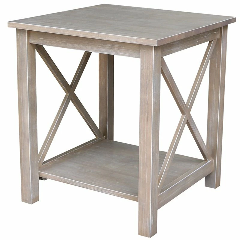 Washed gray end tables deals