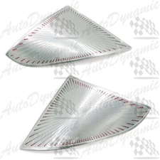 FITS TESLA MODEL 3 INTERIOR 2PCS MATTE SILVER TRIANGLE SEC SPEAKER OVERLAY COVER