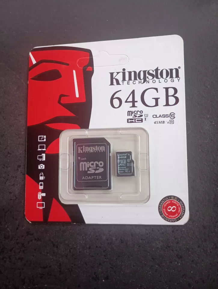 Kingston 64GB Micro SD Memory Card 64G SDHC Class 10 UHS-I TF w/ SD Adapter - Image 4 of 4