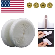 5 Yards Sew On Hook and Loop Tape Fastening Nylon Fabric Tape with Non-Adhesi...
