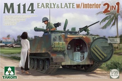 TAK02154 1:35 Takom M114 Early & Late with Interior (2in1)