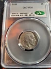 1936 Buffalo Nickel CAC Certified VF35 US 5C Coin
