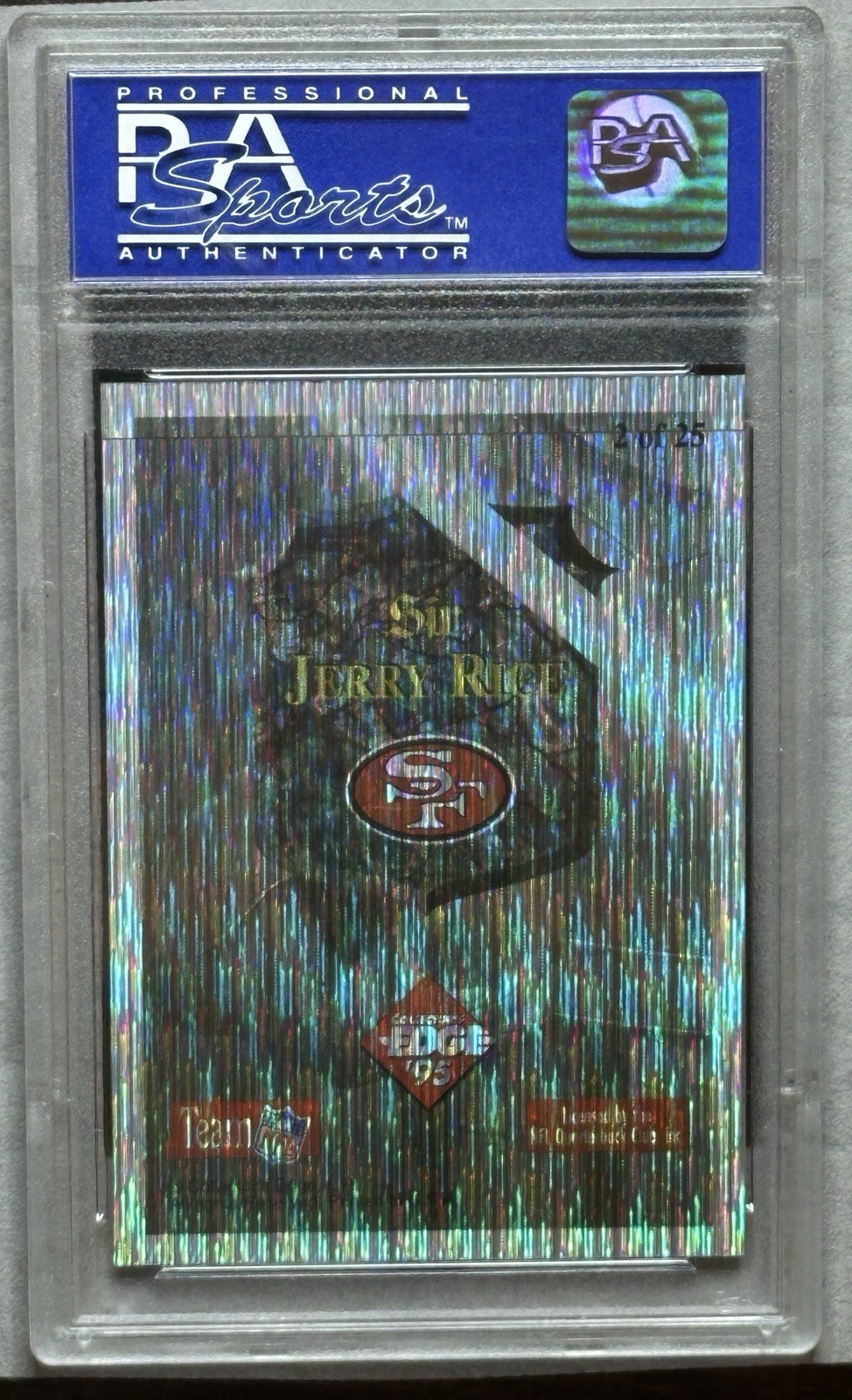 1995 EXCALIBUR - MINT PSA 9 22K JERRY RICE STONE-PRISM #2 HOF 49ers view 2