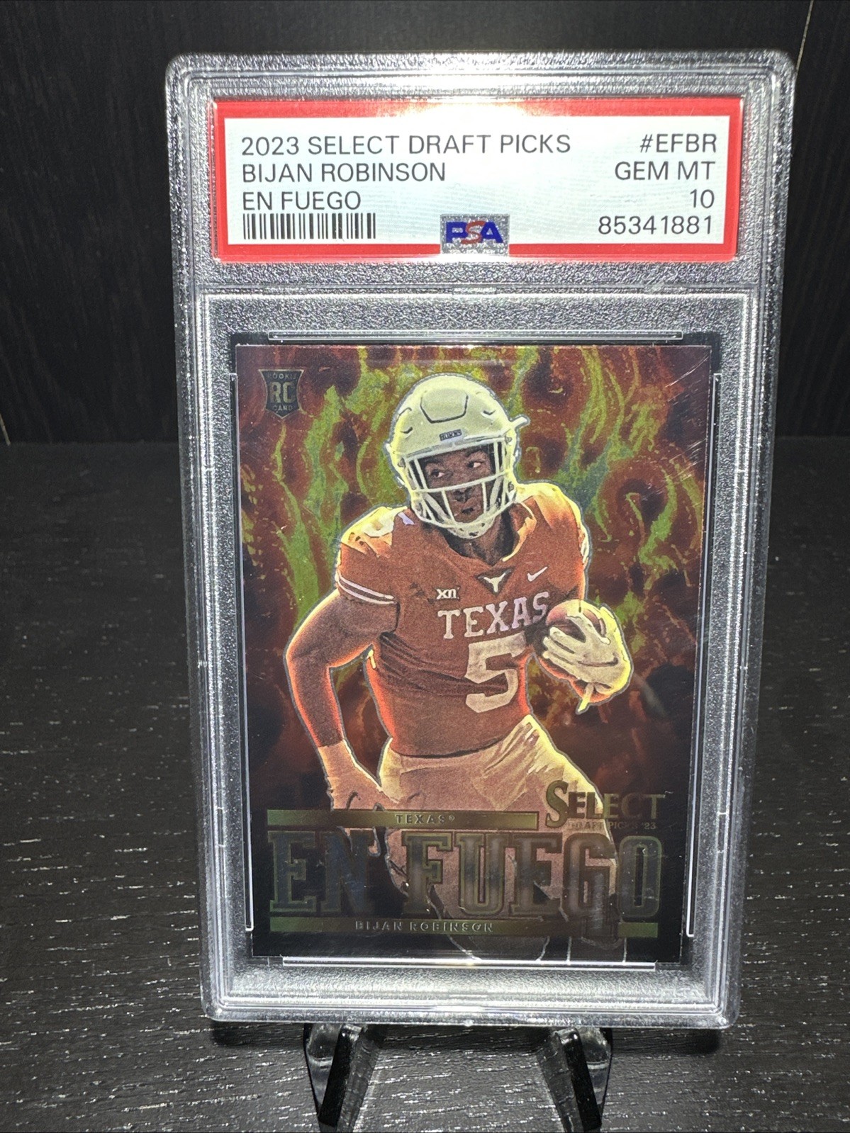 2023 Panini Select Draft Picks - Bijan Robinson En Fuego Rookie #EF-BR PSA 10