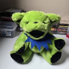 12" Lime Green Steven Smith Grateful Dead Plush Bear Liquid Blue Vtg Rare