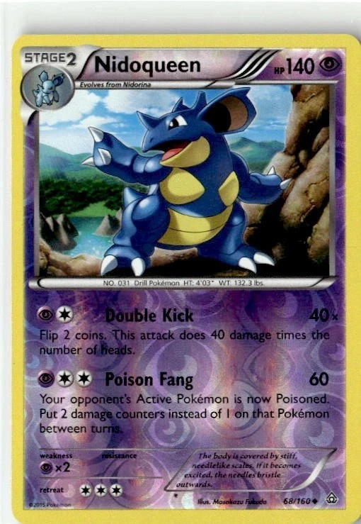 2015 XY PRIMAL CLASH Nidoqueen 68/160 Reverse Holo