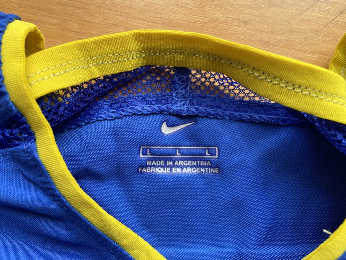BOCA JUNIORS 2003 2004 HOME FOOTBALL SHIRT SOCCER JERSEY NIKE sz L
