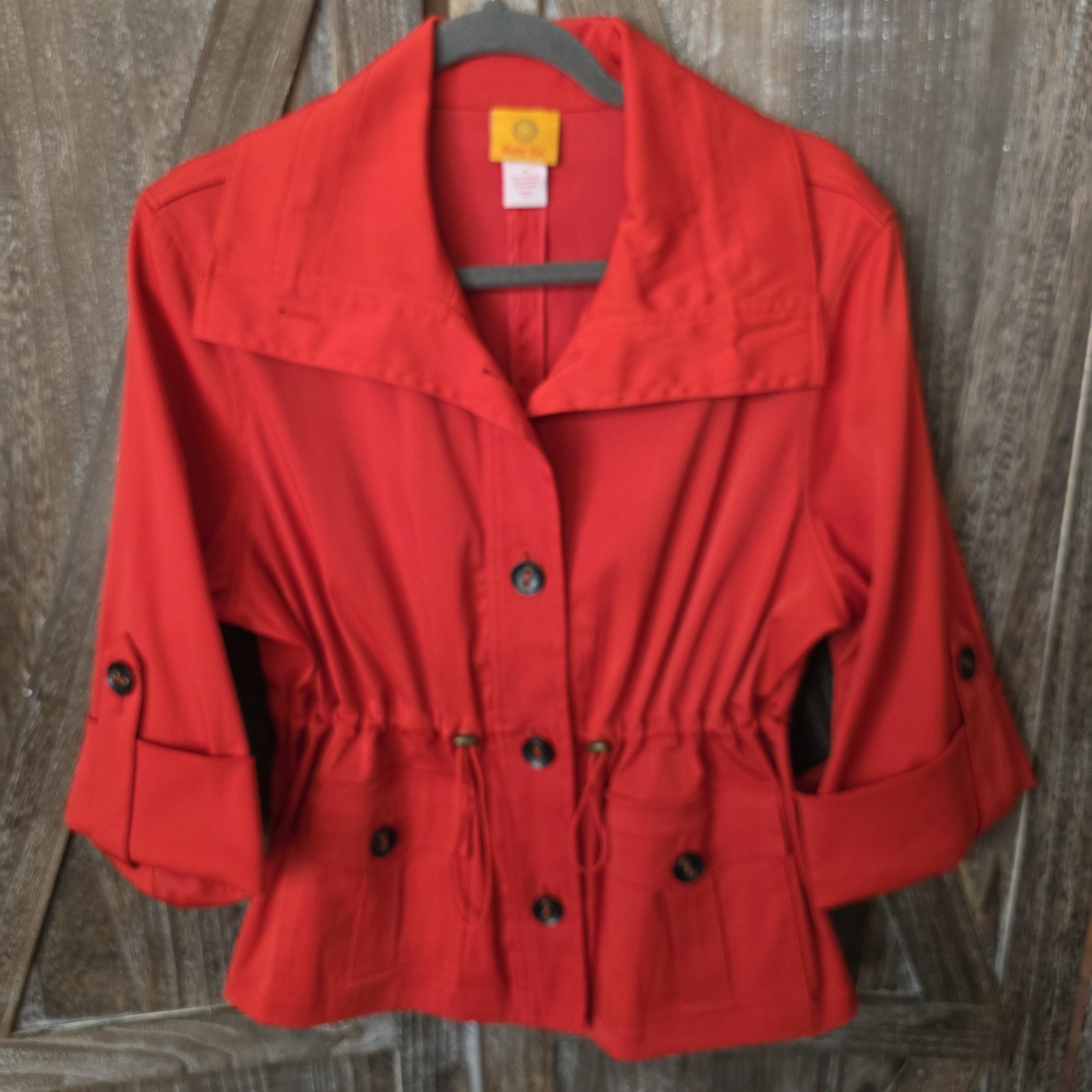 Ruby Rd. Jacket Women's Size 14 Red Button Up Dra… - image 1