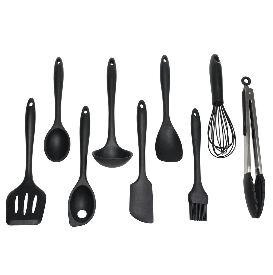 Chef Craft 9 Piece Premium Silicone Kitchen Tool and Utensil Set - 9 Colors - Image 4 of 4