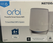 NETGEAR Orbi AX3000 Tri-Band Mesh Smart WiFi 6 Router Satellite Extender SEALED