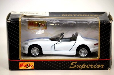 Maisto Superior 21001 1996 Dodge Viper RT/10 White Motorized Boxed