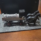 Texaco Horse-Drawn Tanker Bank 1991 Gas & Oil Collectible Silver Black Red — photo 1