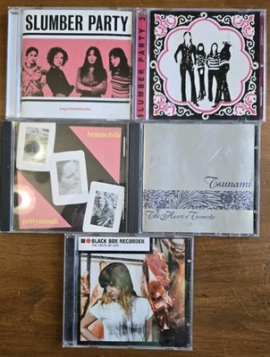 SLUMBER PARTY / BRATMOBILE / TSUNAMI -- 5 CD lot -- Indie Rock Women g.o.a.t.s