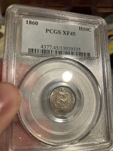1860 Seated Liberty Half Dime PCGS XF45