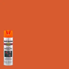 Rust-Oleum 2554838 Flour Orange Fast-Drying Marking Spray 15 oz.(Pack of 6)