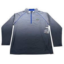 Florida Gators Pullover Mens XL Gray Black Quarter Zip NCAA Football Long Sleeve