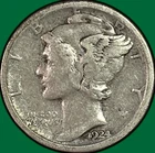 1924-S Mercury Dime Very Fine VF Coin #40504