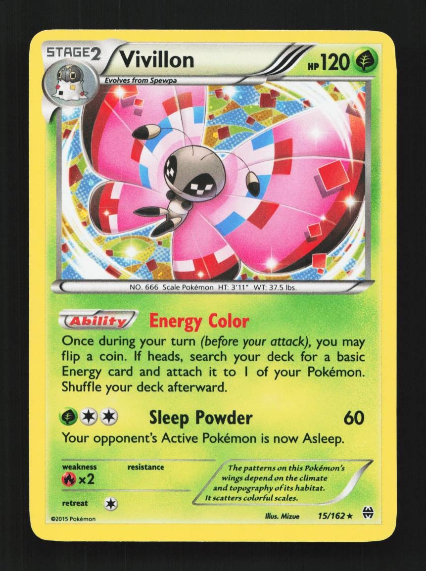 Vivillon 15/162 BREAKthrough English Pokemon Card TCG