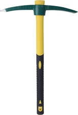 17.7 Inch Pick Mattock Hoe, Forged Weeding Pickaxe Garden Pick Axe with Fibergla