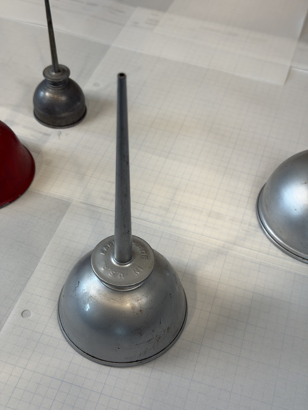 Vintage Thumb-Pump Oiler Oil Can Lot of 4 - 3x EAGLE Made in USA + 1 Unmarked