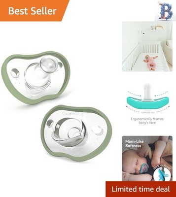 Sage 100% Silicone Baby Pacifiers 0-3    Comfort for Breastfeeding Infants