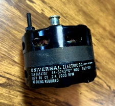 Universal Electric Co Motor: Ser 9A54707, 44-3743, Model 563-001, 115 V, 60 Cy,