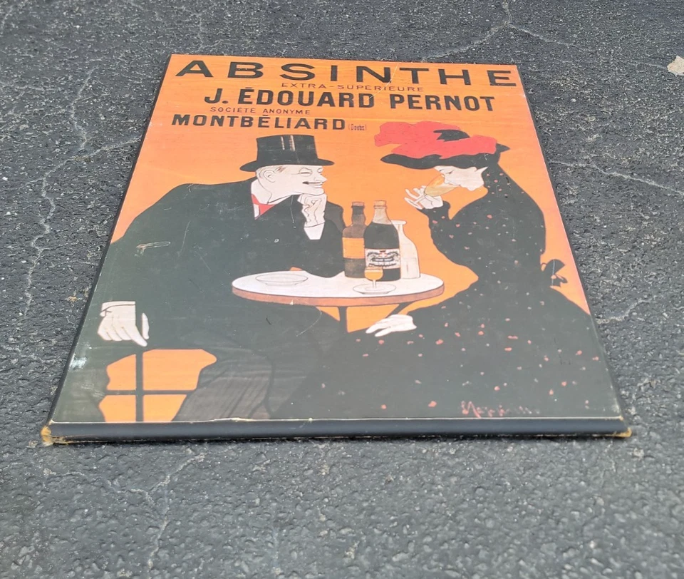 Absinthe AD Advertisement J Edouard Pernot Wooden Wall Sign, Preowned Condition. - Image 4 of 4