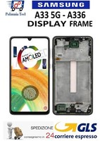 Samsung SM A33 5G A336 Display Amoled Touchscreen Rahmen Schwarz Original