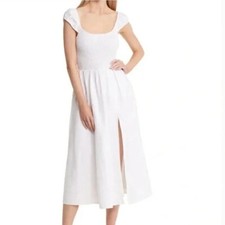 Reformation Tavi Linen Dress White Women’s Sz L