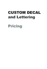 Custom Vinyl Decal Sticker pricing