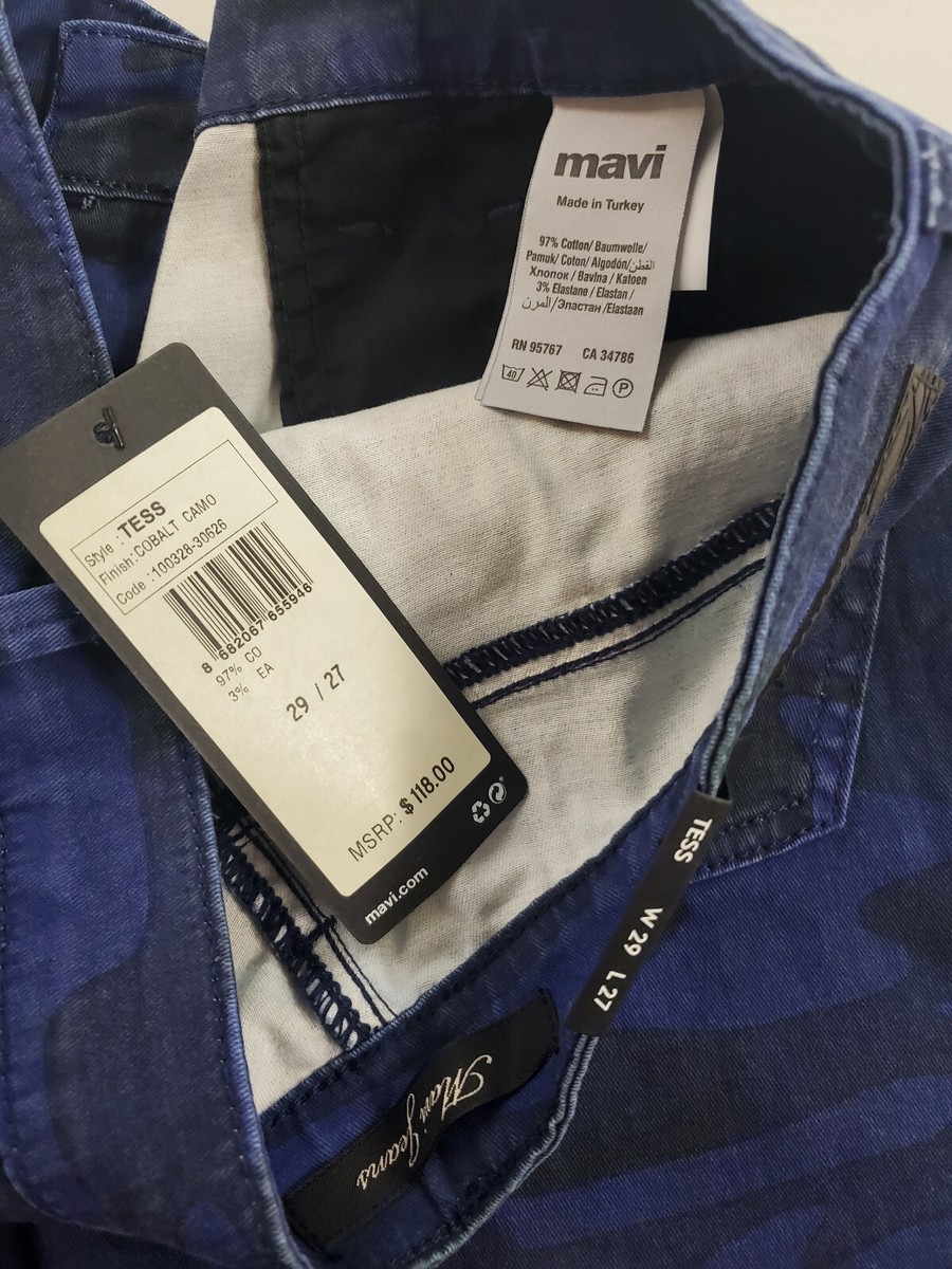 MAVI JEANS women jeans Tess 100328-30626 HR skinny camo blue W29