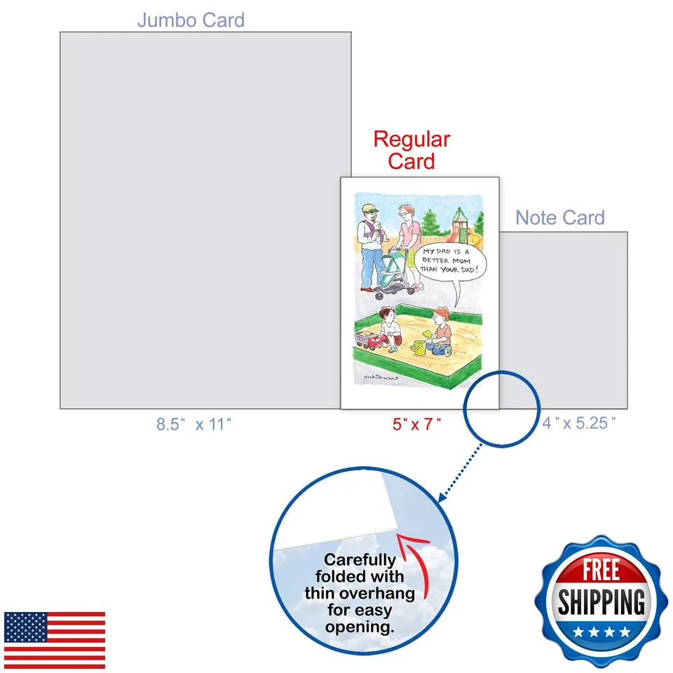 NobleWorks - 1 Funny Fathers Day Card - Humor Card for Dad, Stepdad, Notecard - Image 4 of 4