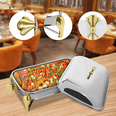 Chafing Dish Buffet Stainless Steel Chafing Dishes Rectangle Food Warmer 2.9L