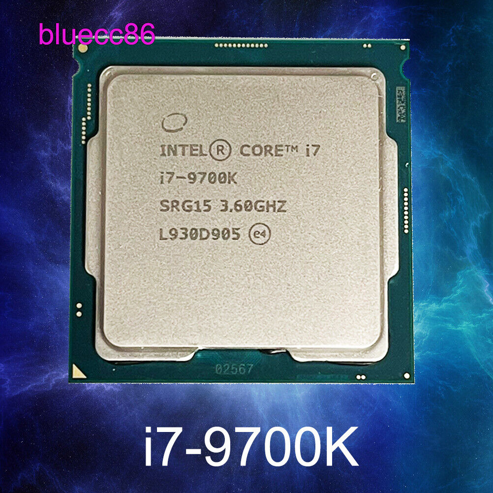 Intel Core i7-9700K LGA1151 8 Core CPU Processor SRG15 3.60GHz 95W